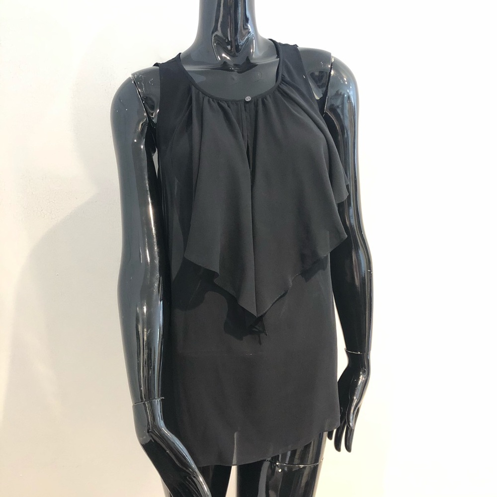 Vintage Nicole Miller Ruffle Front Tank